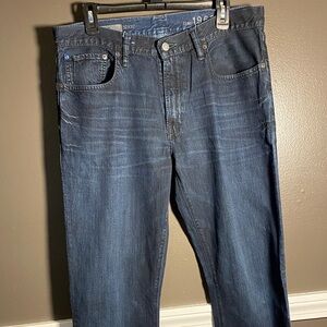 GAP Men's Dark Blue/Black Straight Boot Mid-rise Jeans